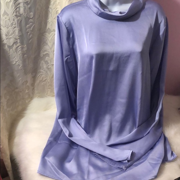 Banana Republic lavender 👚 blouse. Size L tall. NWT⚠️FIRM⚠️ - Picture 3 of 7